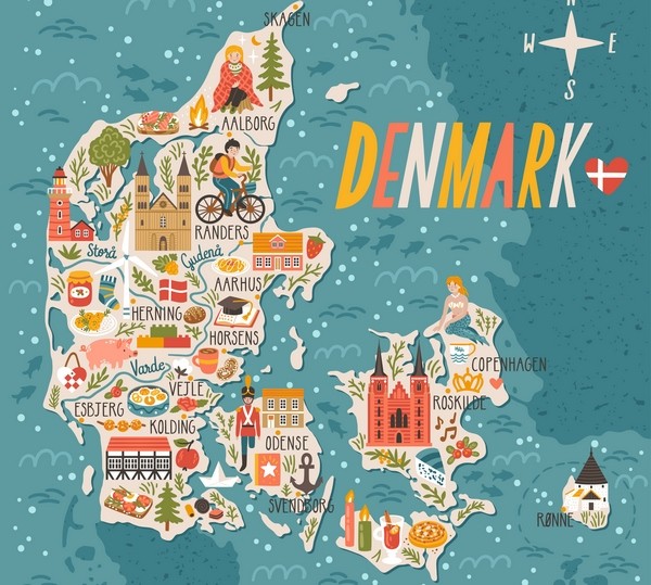 Map of Denmark