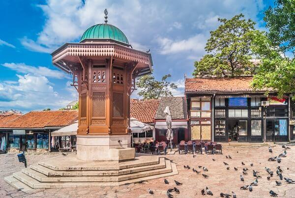 Fountain in the centre of Sarajevo