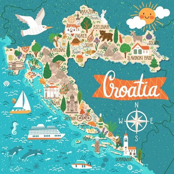 Map of Croatia