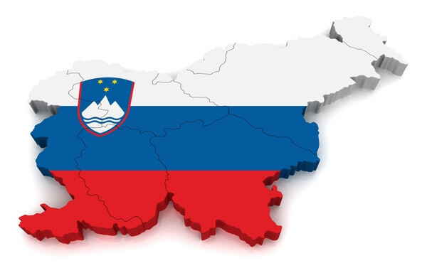 Map and flag of Slovenia