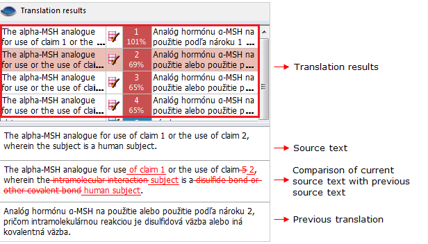 Exapmle of using a translation memory