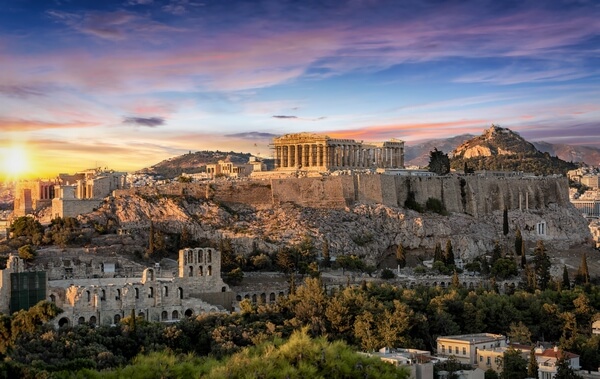 photo of Acropolis of Athens during sunset