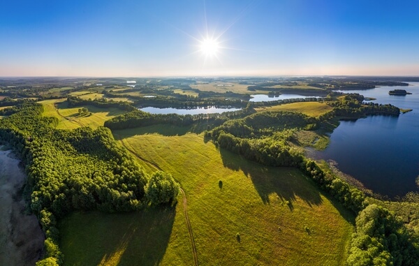 river and forests of belarusian national park