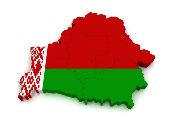 map of Belarus on a white background