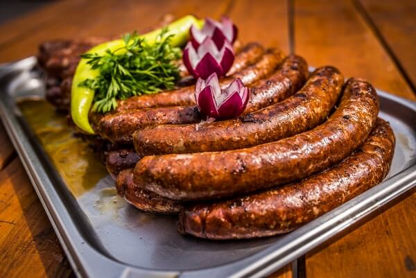 traditional hungarian food - Csabai sausage