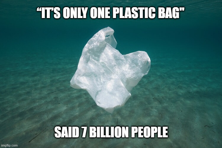 plastic waste in the ocean