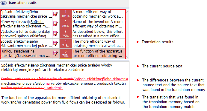 Translation memory memoQ