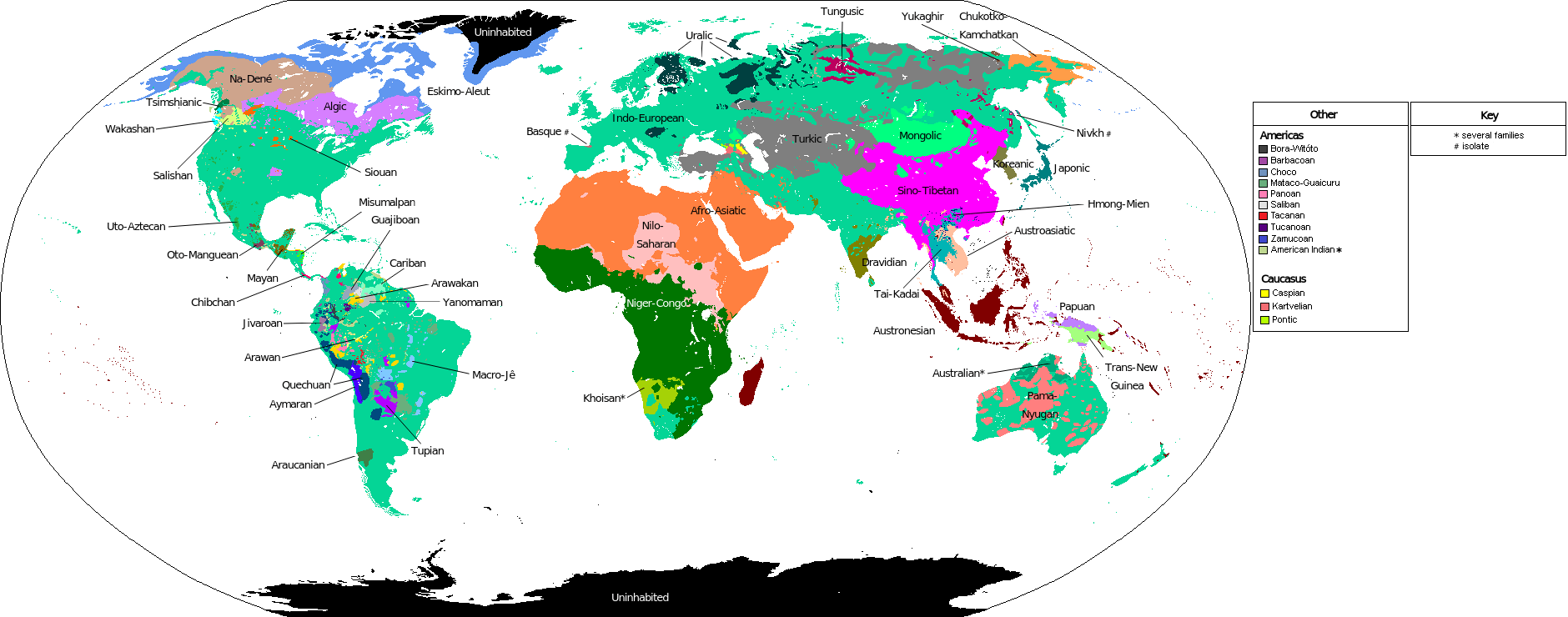 language families in the world